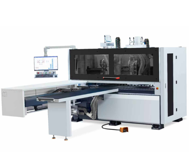 数控六面钻、双钻包、双通道+自动扫码 全屋定制板式家具、橱柜门板智能打孔