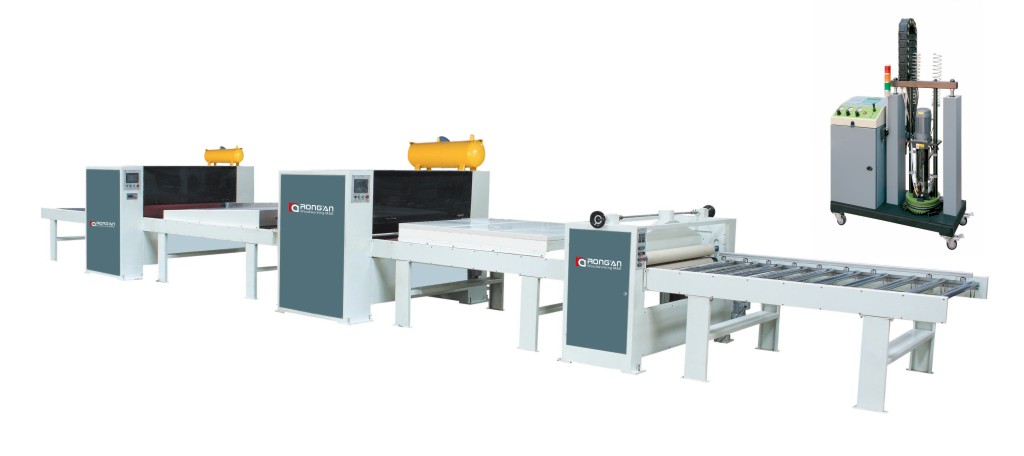 PUR热熔胶贴面线、全自动平贴机、片材卷材复合机、高光贴合生产线、PET贴面机