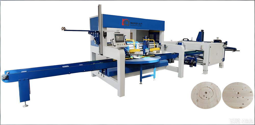 实木电缆圆盘自动生产线_全木电缆盘 绕线圆盘 木托盘智能生产解决方案